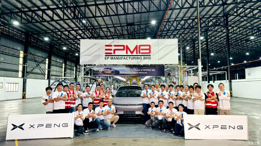 Xpeng’s production line in Malacca, Malaysia