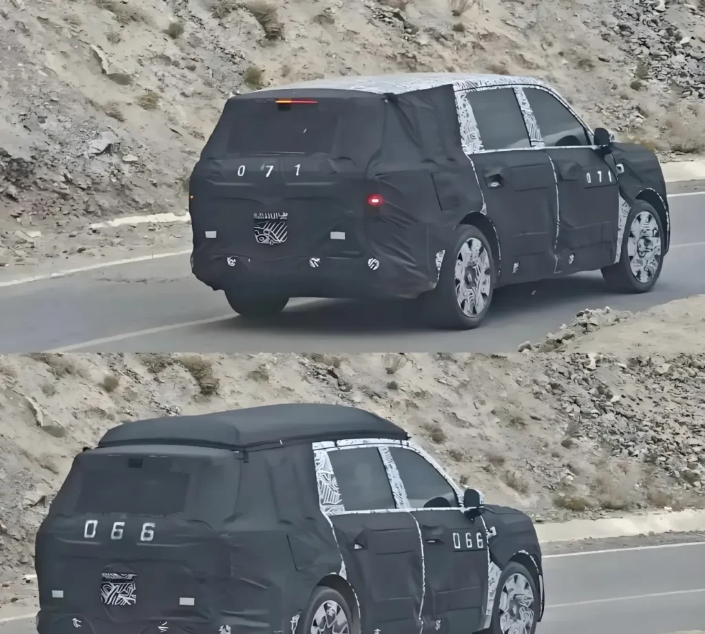 Spy shots of the Xiaomi Xuntian N3 SUV