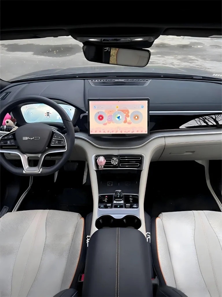 The interior of the BYD Song DMI