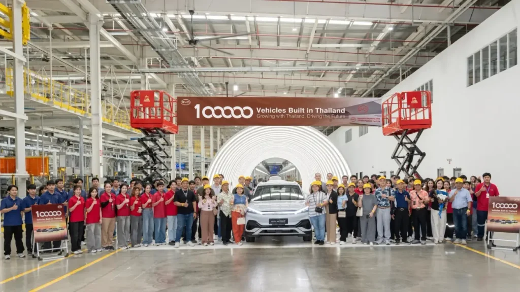BYD Thailand Plant Reaches 100,000
