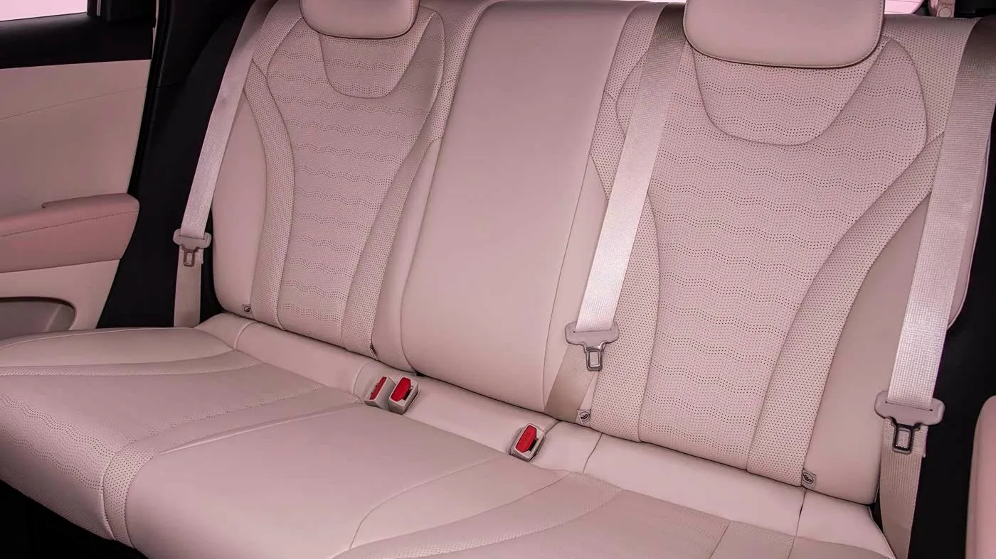 Rear bench of the second-generation BYD Seagull, now seating three
