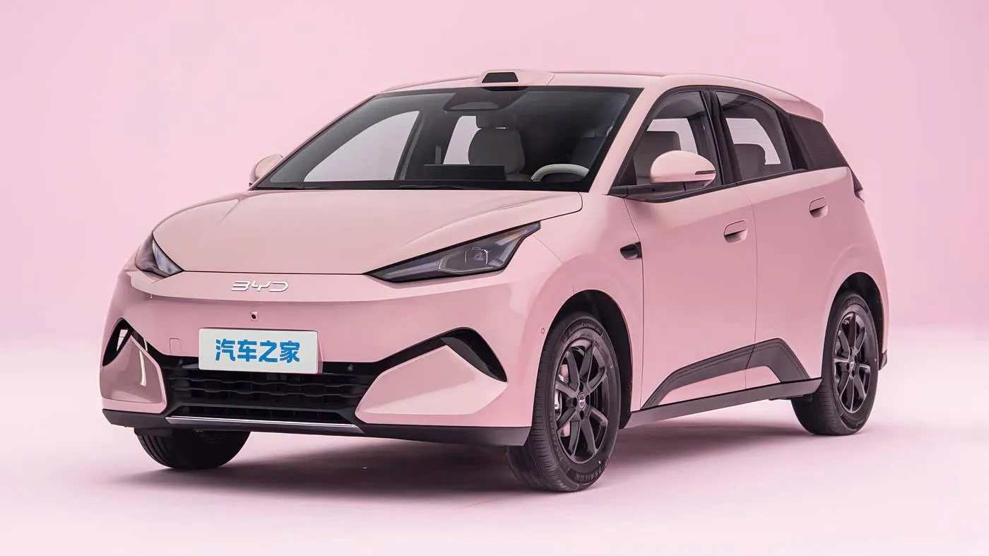 Second-generation BYD Seagull, front three-quarter view